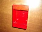 D464 Red Single Gang Surface Fire Box
